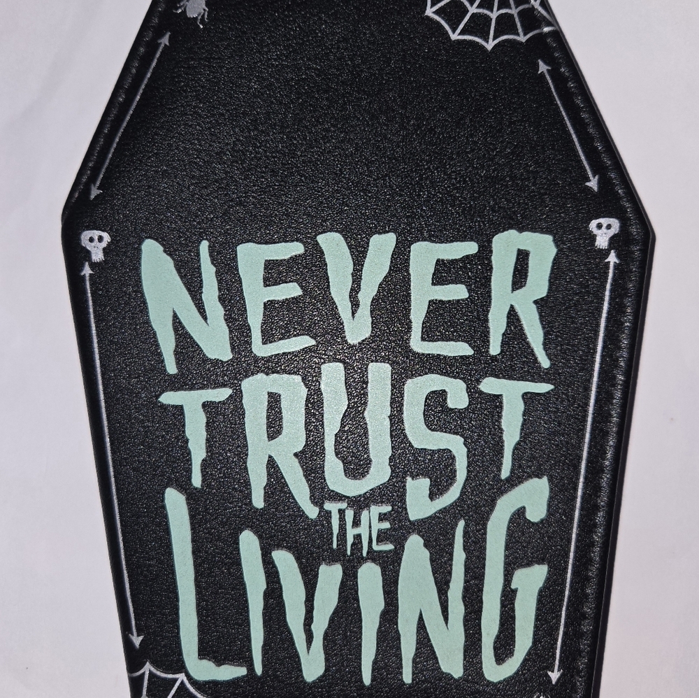 Spooky Black and Green (Beetlejuice) Coffin Shaped Card Wallet.